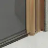 Душевая дверь на монопетле MaybahGlass, бронзовый профиль, стекло серое