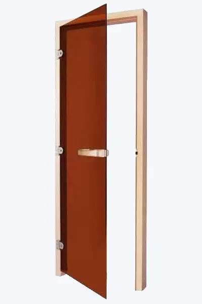 Дверь для сауны Sawo 730-3SGA-L, 690 х 1890 мм, без порога, стекло бронза, коробка осина, левая