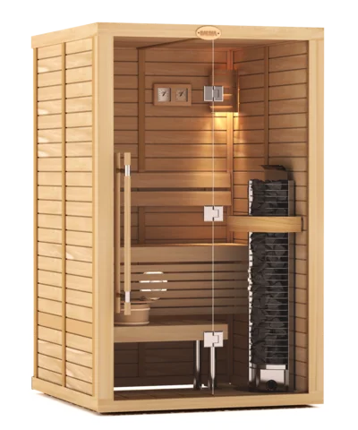 Сборная сауна Sawo 1414RS-CD-G, 1400 х 1400 мм, канадский кедр, стеклянный фасад