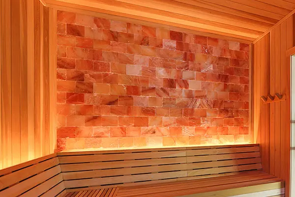 Соляная стена Стандарт, скрытый монтаж, натуральный кирпич 5 см, 1м²