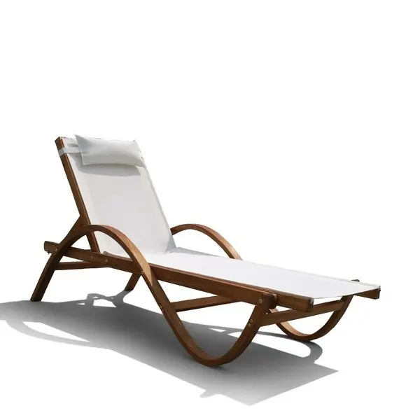 Шезлонг-лежак "Malta" AFM-511C White 201х82x77 см. 