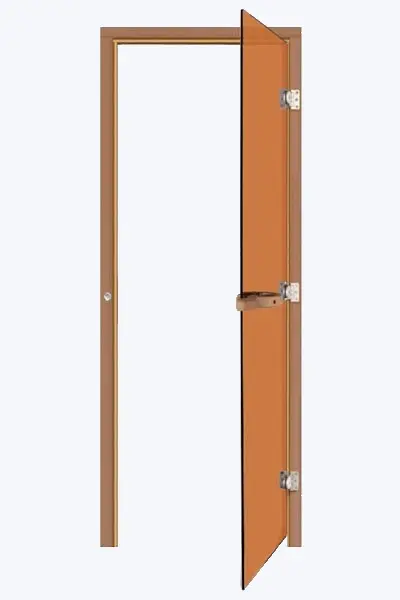Дверь для сауны Sawo 730-3SGD-R, 690 х 1890 мм, без порога, стекло бронза, коробка кедр, правая