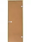 Дверь для сауны Harvia D82101M, 790мм х 2090мм, без порога, бронза, коробка сосна