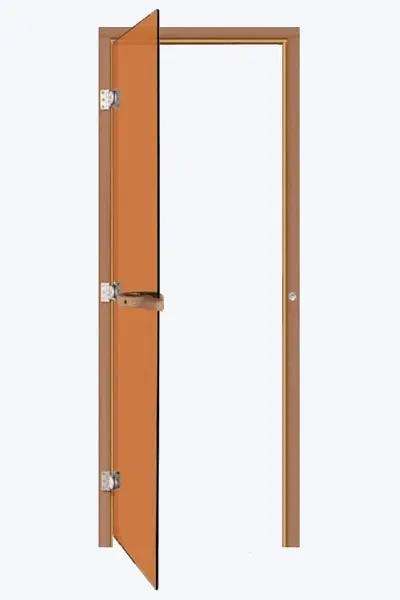 Дверь для сауны Sawo 730-3SGD-L, 690 х 1890 мм, без порога, стекло бронза, коробка кедр, левая