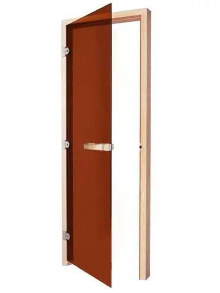 Дверь для сауны Sawo 730-3SGA-L, 690 х 1890 мм, без порога, стекло бронза, коробка осина, левая
