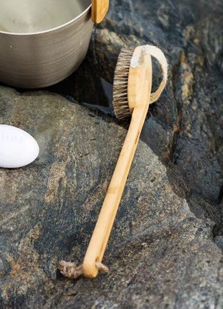Щетка натуральная для мытья RENTO, с ручкой 41см, бамбук