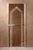 Дверь для сауны DoorWood Арка бронза, 700 х 1900 мм, без порога, стекло 8ммкоробка ольха