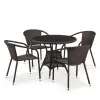 Комплект садовой мебели из искусственного ротанга T197ANS-W53/Y137C-W53 Brown 4Pcs