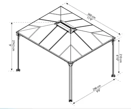 Садовый навес Palram – Canopia Martinique 3600