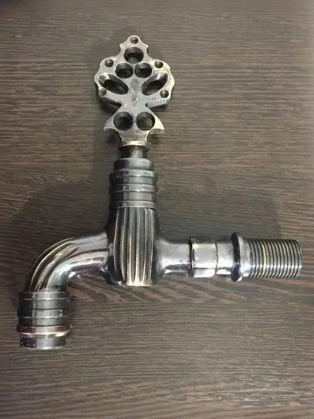 Кран медный для хамама, цвет черненая медь, 06В