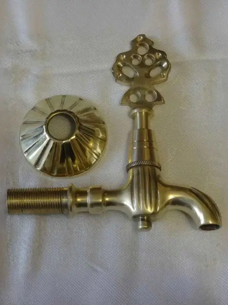 Кран латунный для хамама, цвет латунь, 01