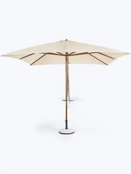 Уличный зонт для кафе и дачи от солнца Неаполь 3,0x3,0м, бежевый