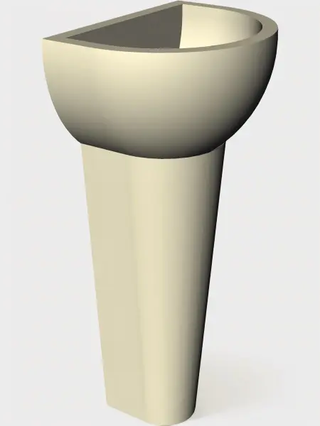 Курна армированная с пьедесталом КП-3 440х300х700мм