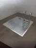 Купель квадратная KUP-KVS из нержавеющей стали AISI-316L  Д=1,38 Ш=1,38 В=1,4 (скимерная)