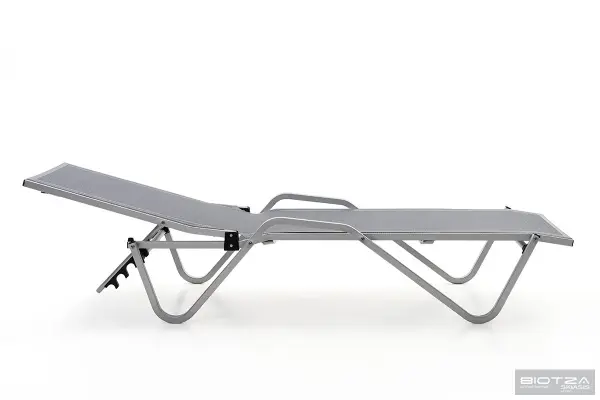 Уличный шезлонг складной алюминиевый Biotza Hera, gray серый, 198 х 67 x 33 см. 