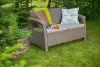 Диван двухместный под искусственный ротанг Keter Corfu love seat, cappuccino