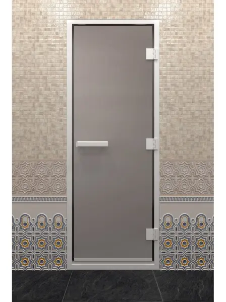 Дверь для турецкой парной DoorWood 900мм х 2100мм, стекло сатин