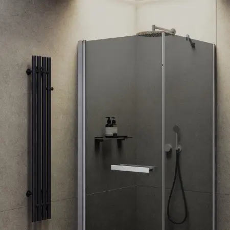 Душевой уголок на монопетле MaybahGlass MGY-1348-5, 1000х1000мм, профиль хром, стекло серое