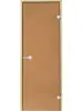 Дверь для сауны Harvia D71901M, 690мм х 1890мм, без порога, бронза, коробка сосна
