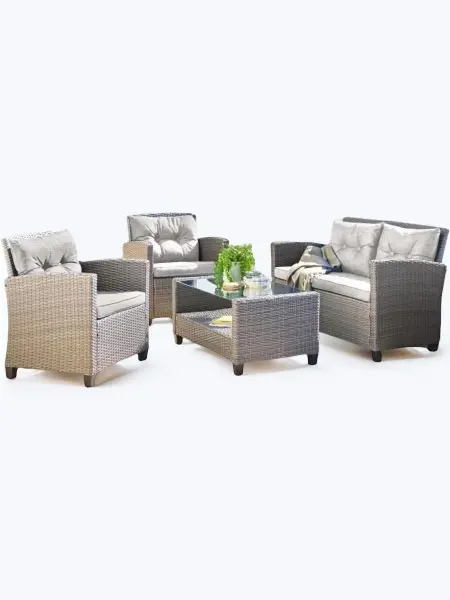 Комплект садовой мебели из искусственного ротанга AFM-805B Beige/Dark beige