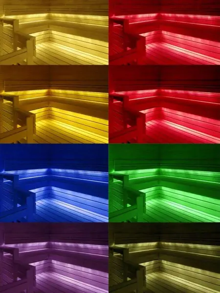 Комплект потолочного освещения в сауне Premier MINI RGBWx2, 10м. +180С