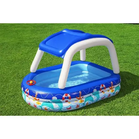 Детский надувной бассейн Bestway 213x155x132см, с навесом от солнца, 54370 