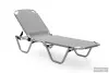 Уличный шезлонг складной алюминиевый Biotza Dias, gray серый, 196 х 62 x 33 см. 