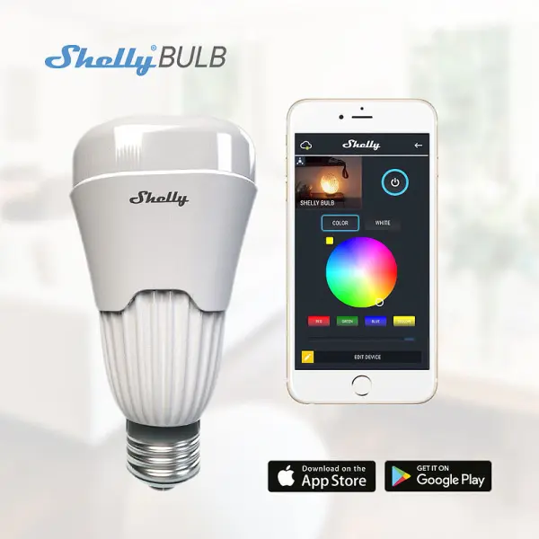 Умная wi-fi лампочка Shelly Bulb, RGBW 