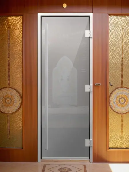 Дверь для турецкой парной DoorWood Prestige, 700мм х 1900мм, без порога, стекло сатин