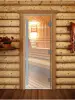 Стеклянная дверь DoorWood Престиж для бани, 700 х 1900 мм, с порогом, прозрачная, коробка ольха