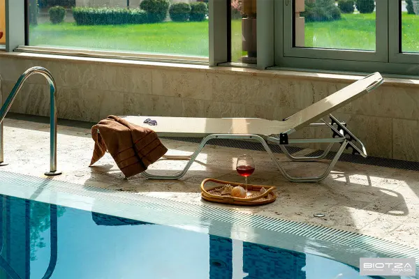 Уличный шезлонг складной алюминиевый Biotza Dias, gray серый, 196 х 62 x 33 см. 