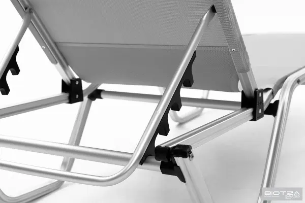 Уличный шезлонг складной алюминиевый Biotza Dias, gray серый, 196 х 62 x 33 см. 