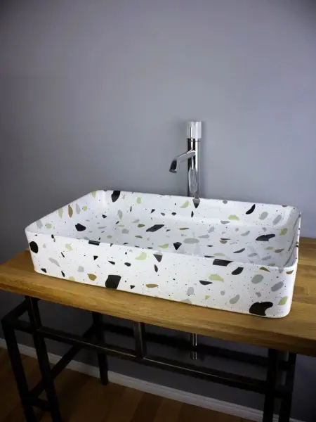 Раковина на столешницу Терраццо, (605х350х110мм), 1061TR