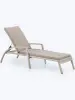 Шезлонг-лежак плетеный A30C2-W85 Latte 200х91x70 см, с матрасом