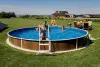 Морозоустойчивый бассейн Azuro Deluxe круглый 550х120 cм, чаша 0,3мм, 403DL Mosaic