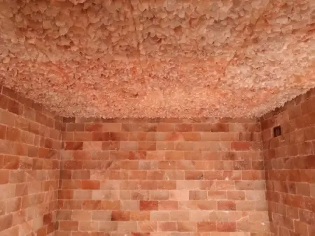 Соляная стена Стандарт, скрытый монтаж, натуральная плитка 2,5 см, 1м²