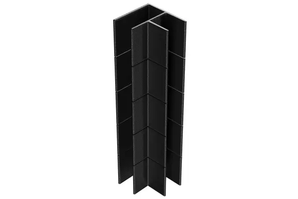 Угловой элемент для клумбы Holzhof Eco 25*250, пластик черный, 90°