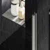 Душевая дверь на монопетле MaybahGlass, хром матовый профиль, стекло серое