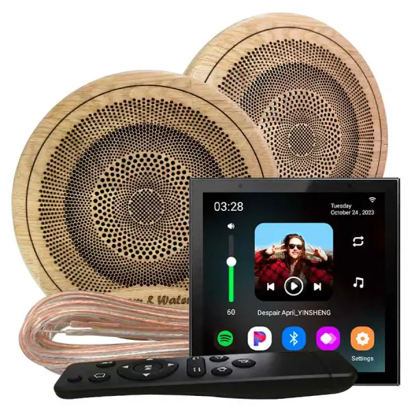 Акустическая система для сауны S&W Sensor 2.0 - Sauna Round 2, Black, IP-68 