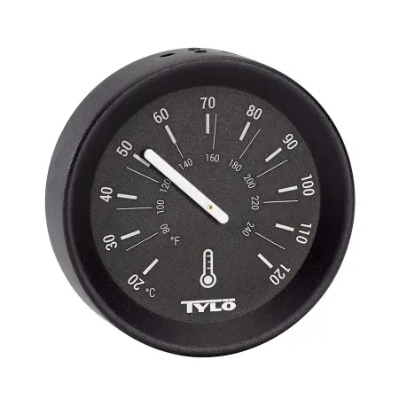 Подарочный набор аксессуаров Tylo Brilliant Black: бадья, ковш, песочные часы, термометр, гигрометр