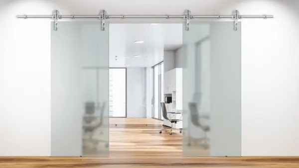 Дверь стеклянная межкомнатная раздвижная MaybahGlass Premium BDH, 1600х2000, матовая