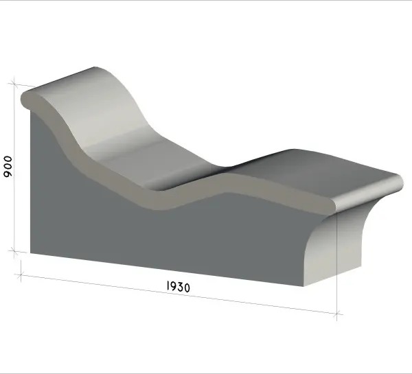 Лежак для хамама Dream 900х1930x700мм