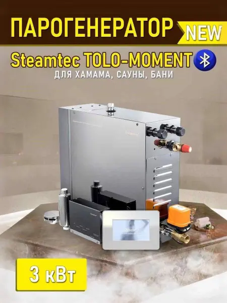 Парогенератор Steamtec MOMENT-30 3,0кВт для хамама с пультом управления