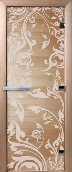 Дверь для сауны DoorWood Венеция, 700мм х 1700мм, без порога, прозрачная, коробка ольха