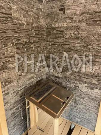Панель Pharaon Classic мрамор древесный серый 150х600х10-20мм (уп 6 шт)