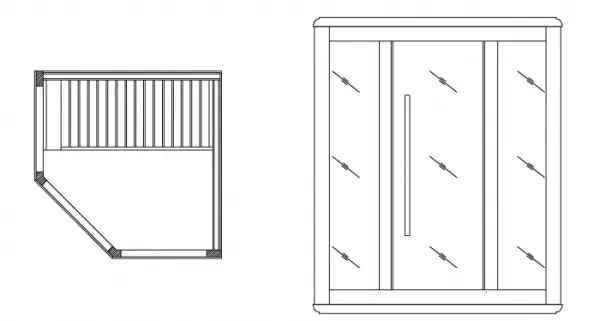 Сауна Sunrans SR1A001, 1200x1200x1900 мм, ольха