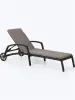 Шезлонг-лежак плетеный A35A2-W53 Brown, 200х91x70 см, с матрасом 