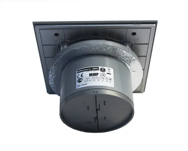 Вентилятор для хамама Mmotors MMP стекло, тёмно-серый, капля, 169 м3/ч, IP56, 160х160 мм, 9517 
