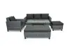 Диван из искусственного ротанга Mokka Bella 3, grey