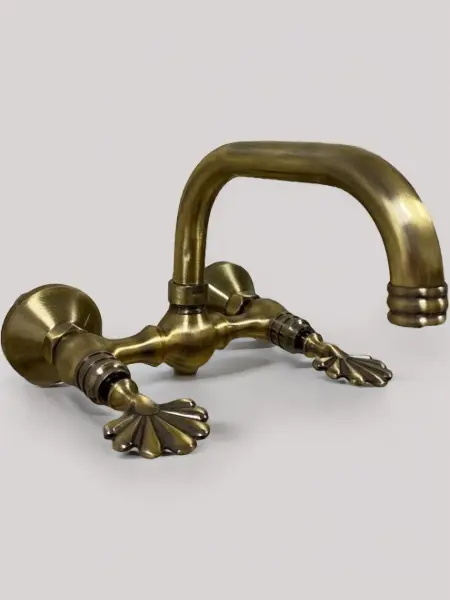 Смеситель латунный для хамама Веер, цвет бронза, 051